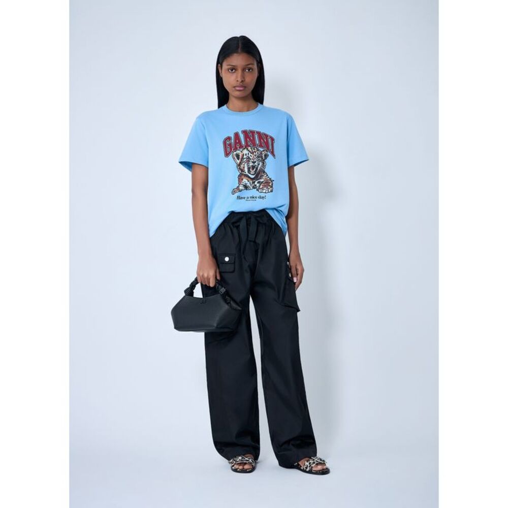 Ganni Women Logo Motif T-Shirt - Picture 2 of 6